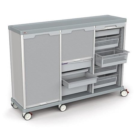 LAKESIDE Triple Door Logistics Supply Cart, 55 Inches Tall TRS-140T